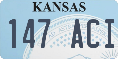 KS license plate 147ACI