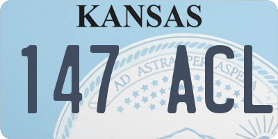 KS license plate 147ACL