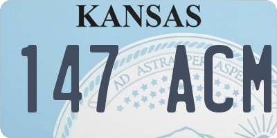 KS license plate 147ACM