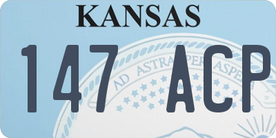 KS license plate 147ACP