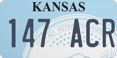 KS license plate 147ACR