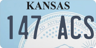 KS license plate 147ACS