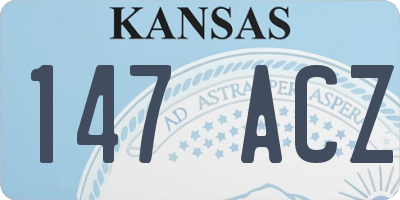 KS license plate 147ACZ