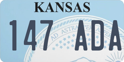 KS license plate 147ADA