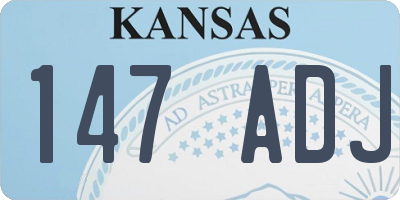 KS license plate 147ADJ