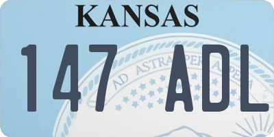 KS license plate 147ADL