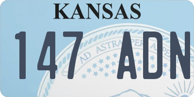 KS license plate 147ADN