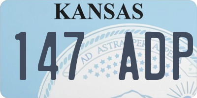 KS license plate 147ADP