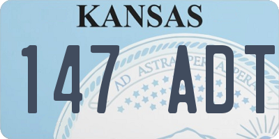 KS license plate 147ADT