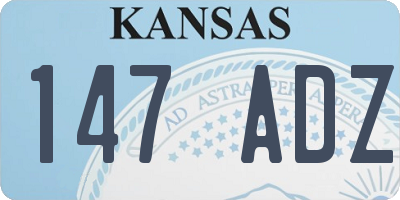 KS license plate 147ADZ