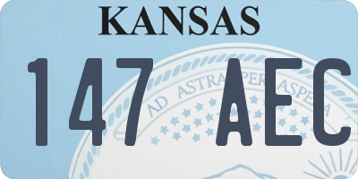 KS license plate 147AEC