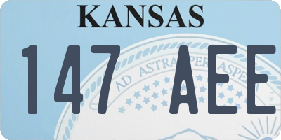 KS license plate 147AEE