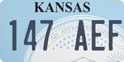 KS license plate 147AEF