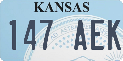 KS license plate 147AEK