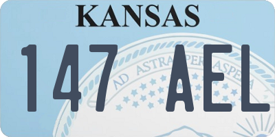 KS license plate 147AEL