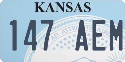 KS license plate 147AEM