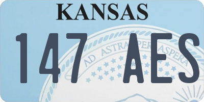 KS license plate 147AES