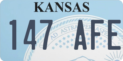 KS license plate 147AFE