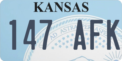 KS license plate 147AFK