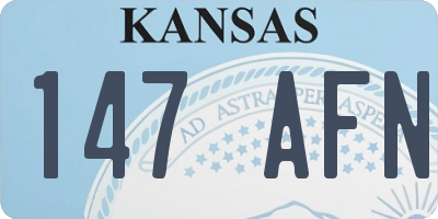 KS license plate 147AFN