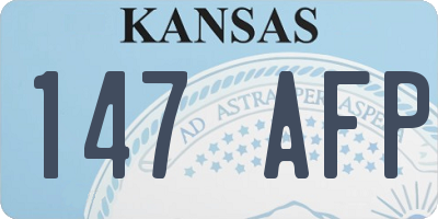 KS license plate 147AFP