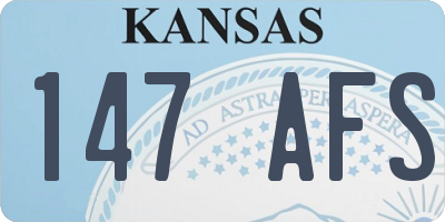KS license plate 147AFS