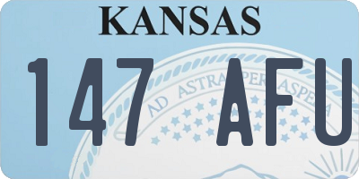 KS license plate 147AFU