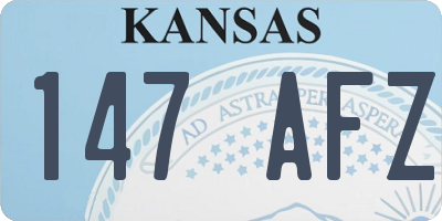 KS license plate 147AFZ