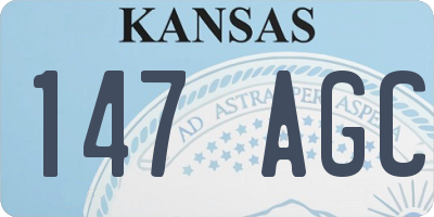 KS license plate 147AGC
