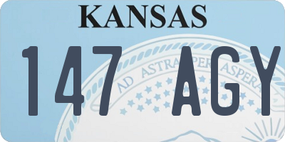 KS license plate 147AGY