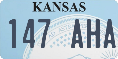 KS license plate 147AHA