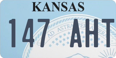 KS license plate 147AHT