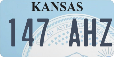 KS license plate 147AHZ