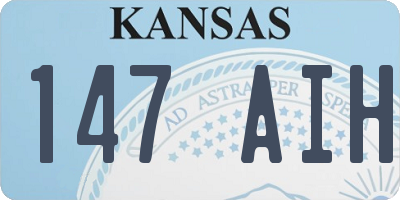 KS license plate 147AIH