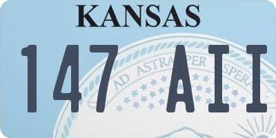 KS license plate 147AII