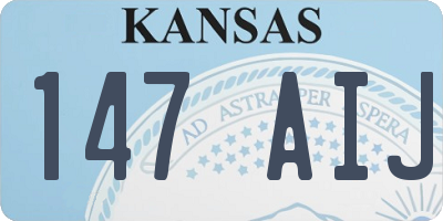 KS license plate 147AIJ