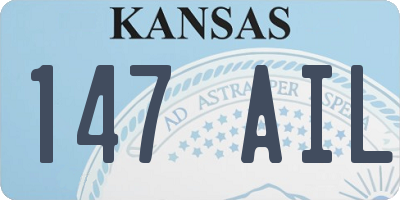 KS license plate 147AIL