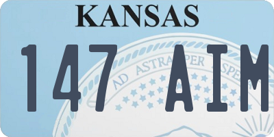KS license plate 147AIM