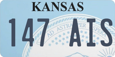 KS license plate 147AIS