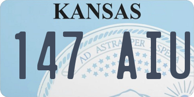 KS license plate 147AIU