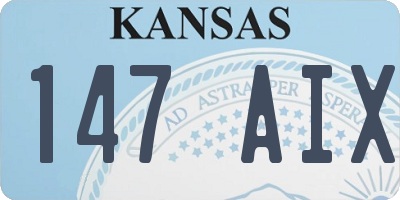 KS license plate 147AIX