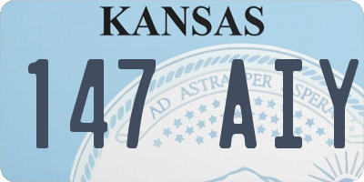 KS license plate 147AIY