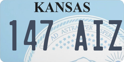 KS license plate 147AIZ
