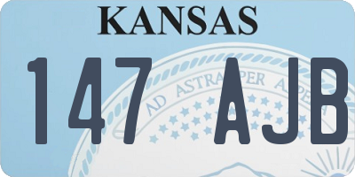 KS license plate 147AJB