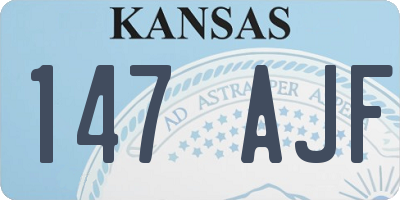 KS license plate 147AJF