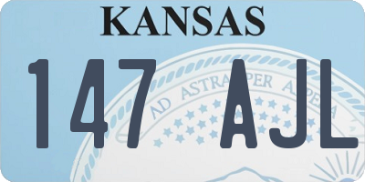 KS license plate 147AJL