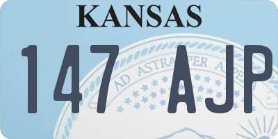 KS license plate 147AJP