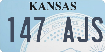KS license plate 147AJS