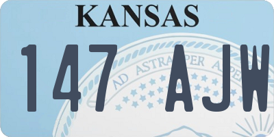 KS license plate 147AJW