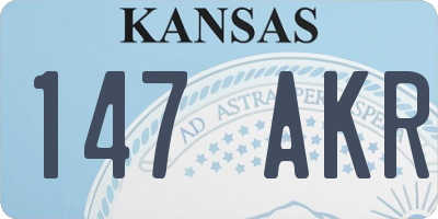 KS license plate 147AKR
